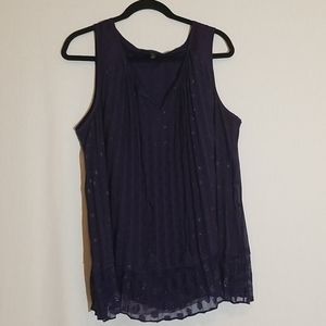 Lane Bryant purple pleated tank, size 18